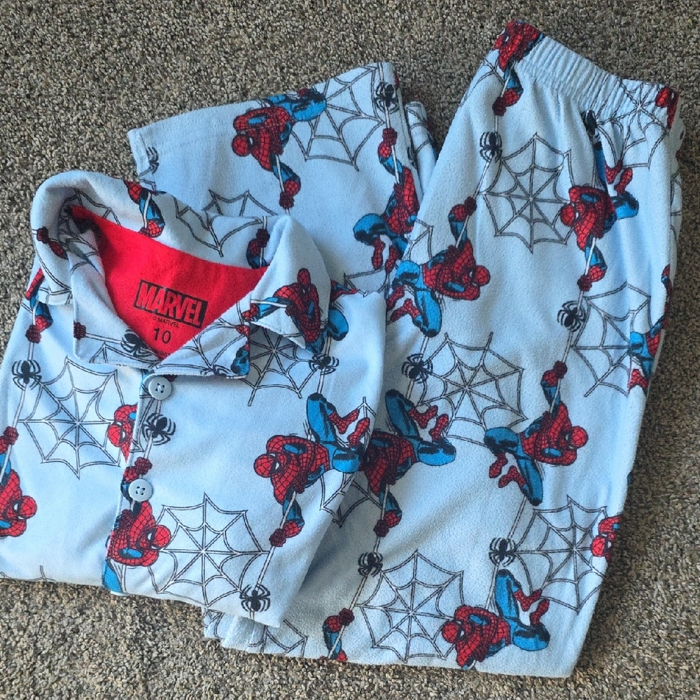 Marvel Spider-Man Kids Pajamas - Blue and Red Sz 10